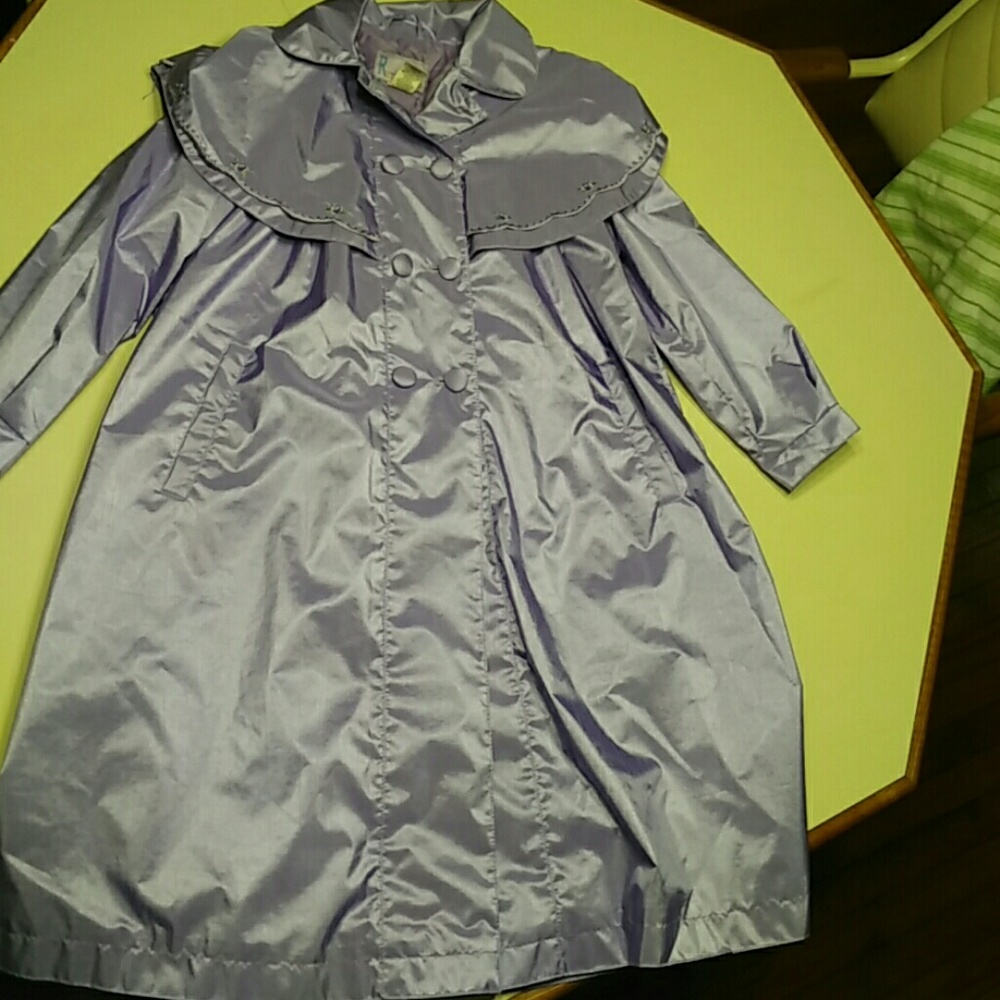 Beautiful lavender long rain jacket